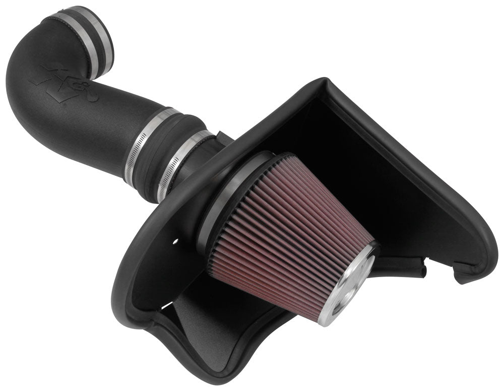 K&N Cold Air Intake, 63 Series AirCharger, Black Polyethylene Tube, Red Filter - 63-3092