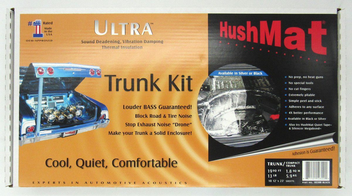 HushMat Sound Dampening Kit, Use To Reduce Heat And Noise, 1.5 Millimeter Thickness, Butyl With Aluminum Backing - 10300