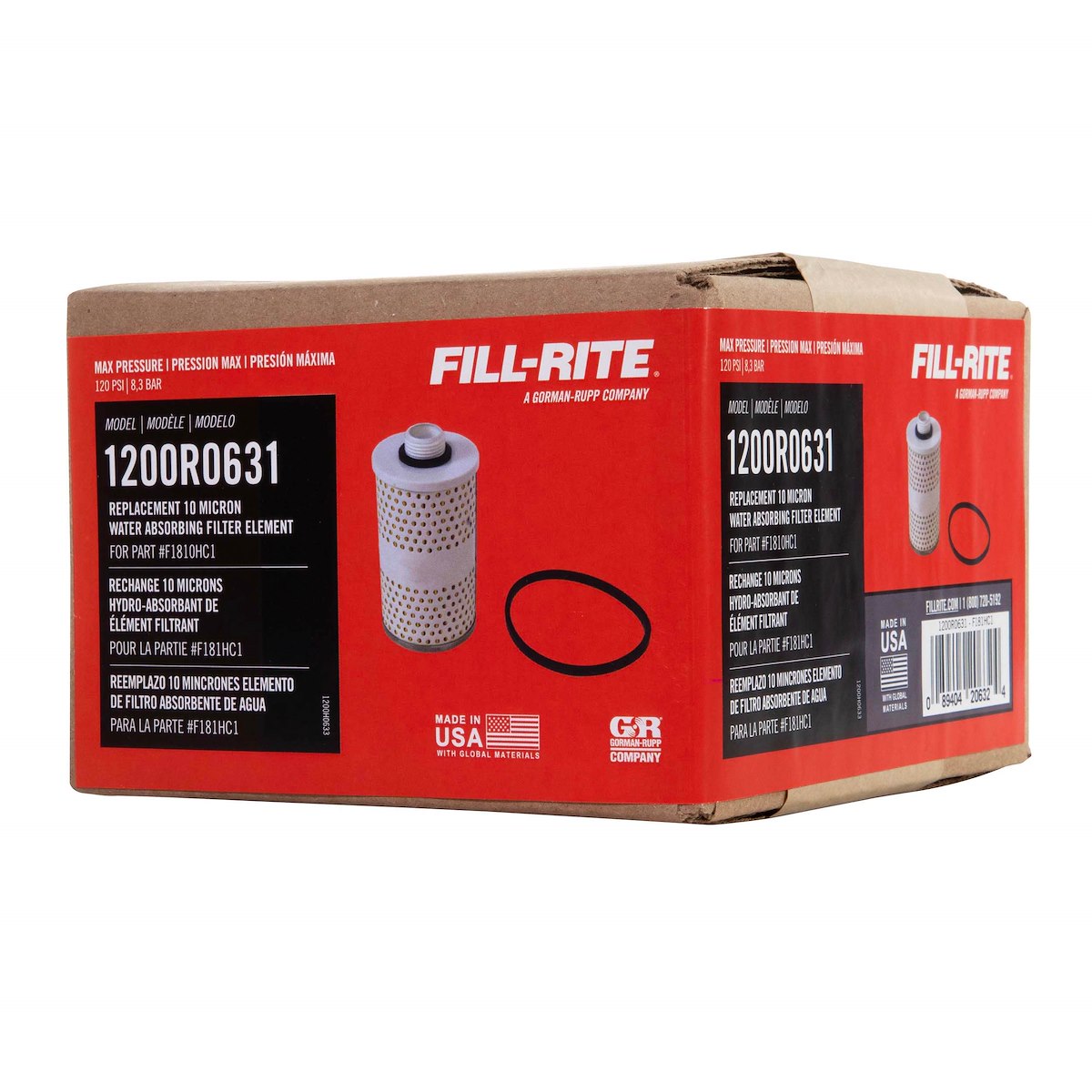 Fill-Rite Liquid Transfer Tank Pump Filter, Used With 1 in Pumps, Filters To 10 Microns, 18 gal Per Minute - F1810HC1