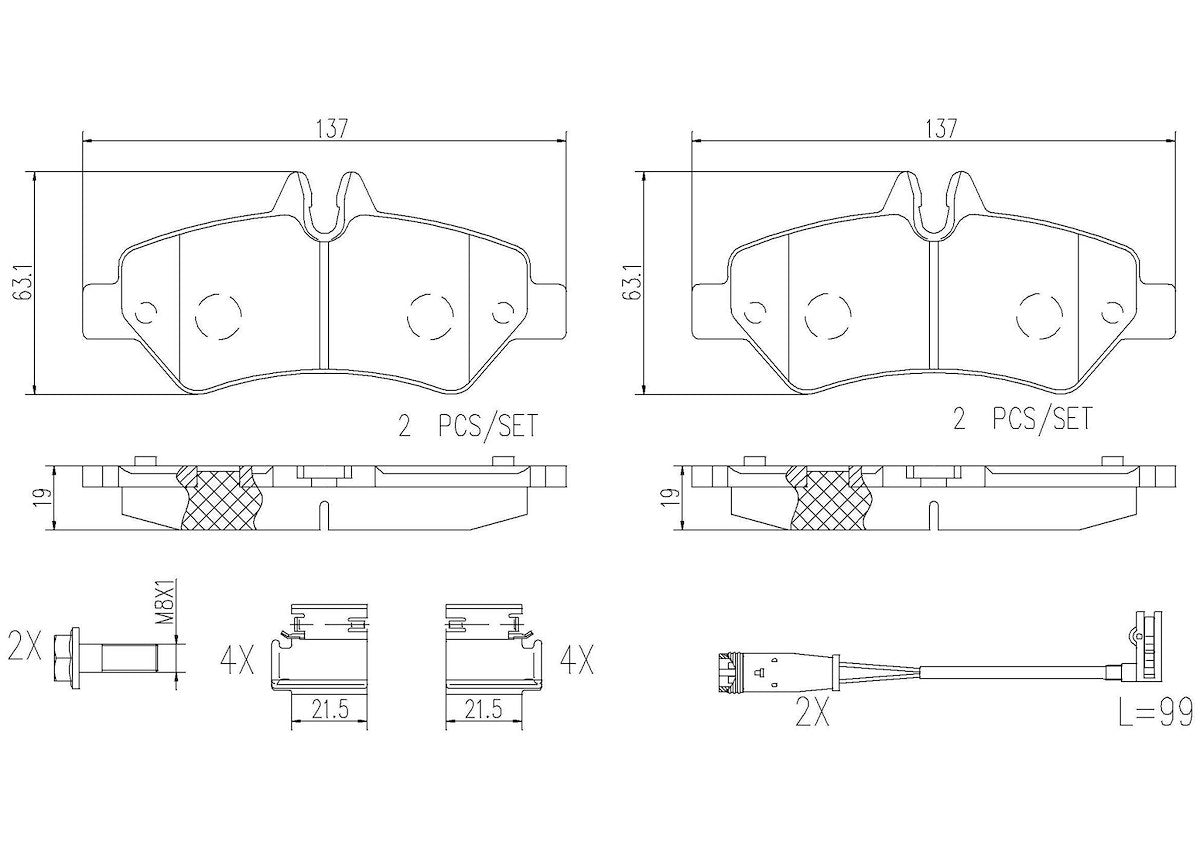 Brembo Brake Pads P50084N product image 4