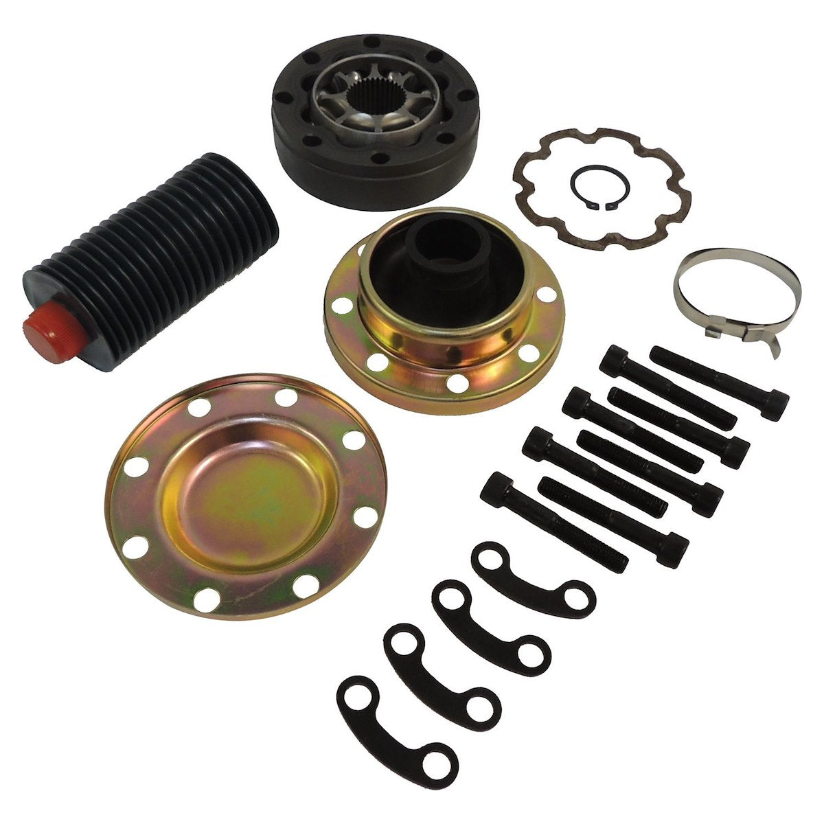 Crown Automotive Drive Shaft CV Joint Repair Kit, Drive Shaft/8 Bolt Direct Replacement, Rubber/Steel - 528533FRK