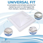 Ventmate Roof Vent Lid, For 14 in x 14 in Vents, White - 69177