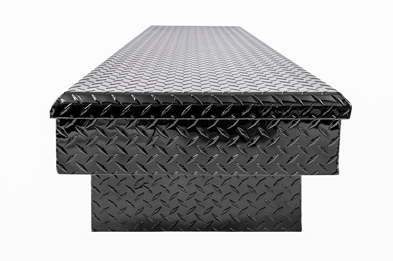 Dee Zee Tool Box, Red Label, Black Gloss Powder Coated Aluminum, 20 in Length x 69-3/4 in Width x 13.2 in Height - DZ8170B