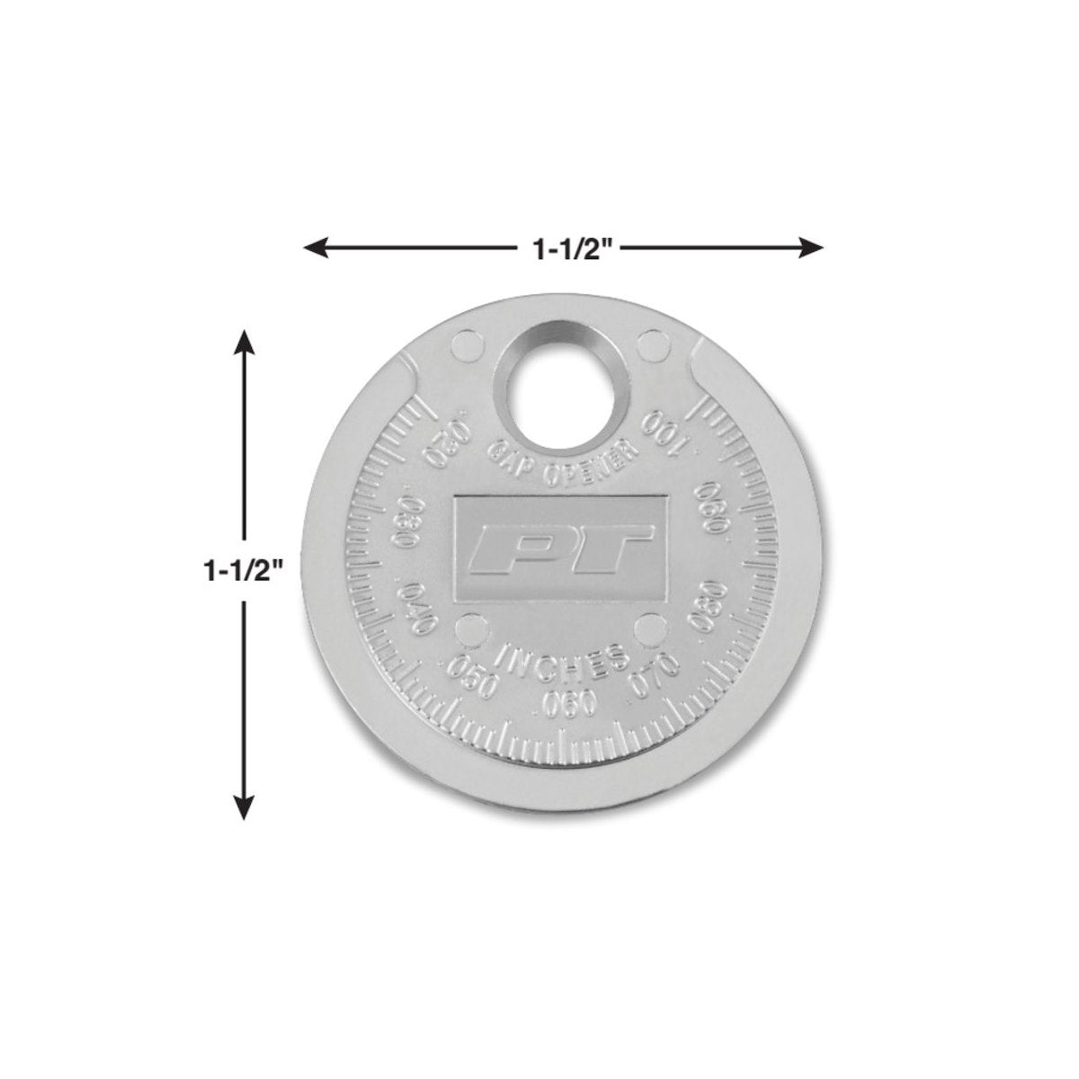Performance Tool Spark Plug Gapping Tool, 0.02 To 0.1 in/0.5 To 2.5 Millimeter Gap Range, With Tapered Hole Adjusts Electrode - W80535