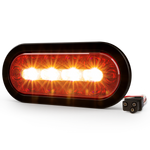 Ecco Electronic Warning Light, ED Series, 7.5 in Oval, Directional Amber/White LED - ED3060AW