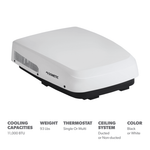 Dometic Air Conditioner, FreshJet 5, Fits 14 in x 14 in Vent Openings, 11000 BTU - FJX5357MHEWHCS