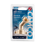 Camco Fresh Water Hose Connector, 45 degree Elbow With Gripper, Brass, Complies With CA and VT Regulations For Brass Content - 22605