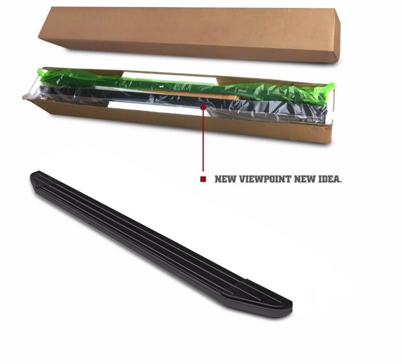 Black Horse Offroad Running Board, Black, Aluminum - PR-HOPIBK16