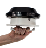 Ventline Roof Vent, 6-1/4 in Diameter, With 12 V Fan, Polar White - VP-543