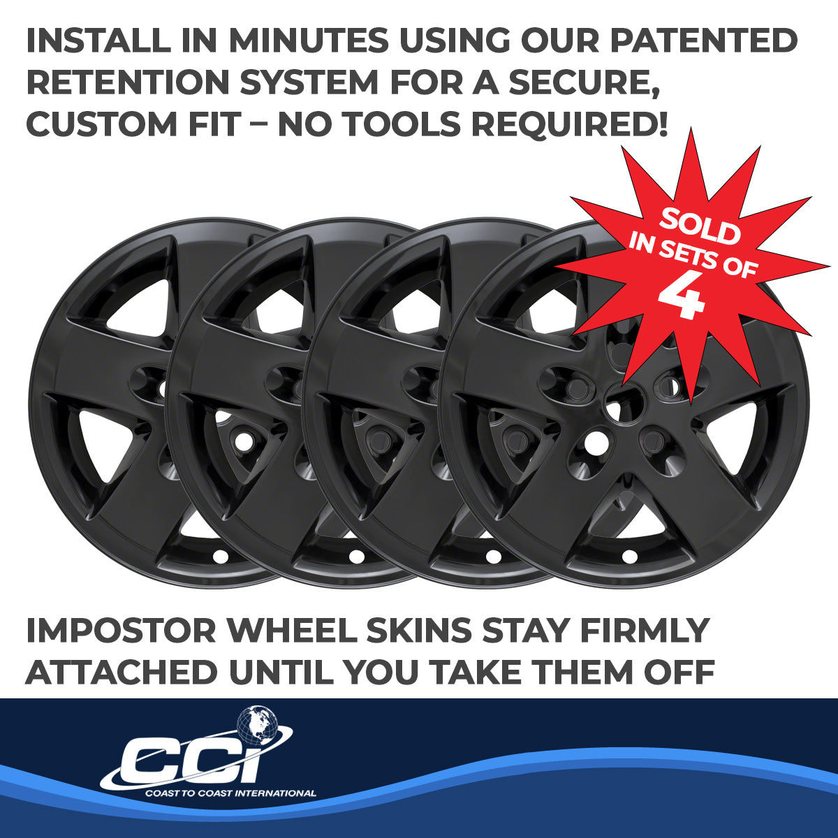 Coast2Coast Wheel Skins & Styled Wheel Covers IWCIMP340BLK product image 4
