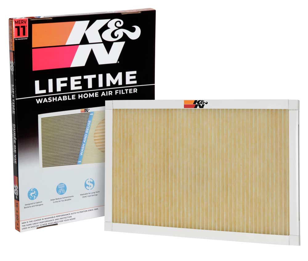 K&N Air Filter, 20 in Length x 16 in Width x 1 in Height - HVC-11620