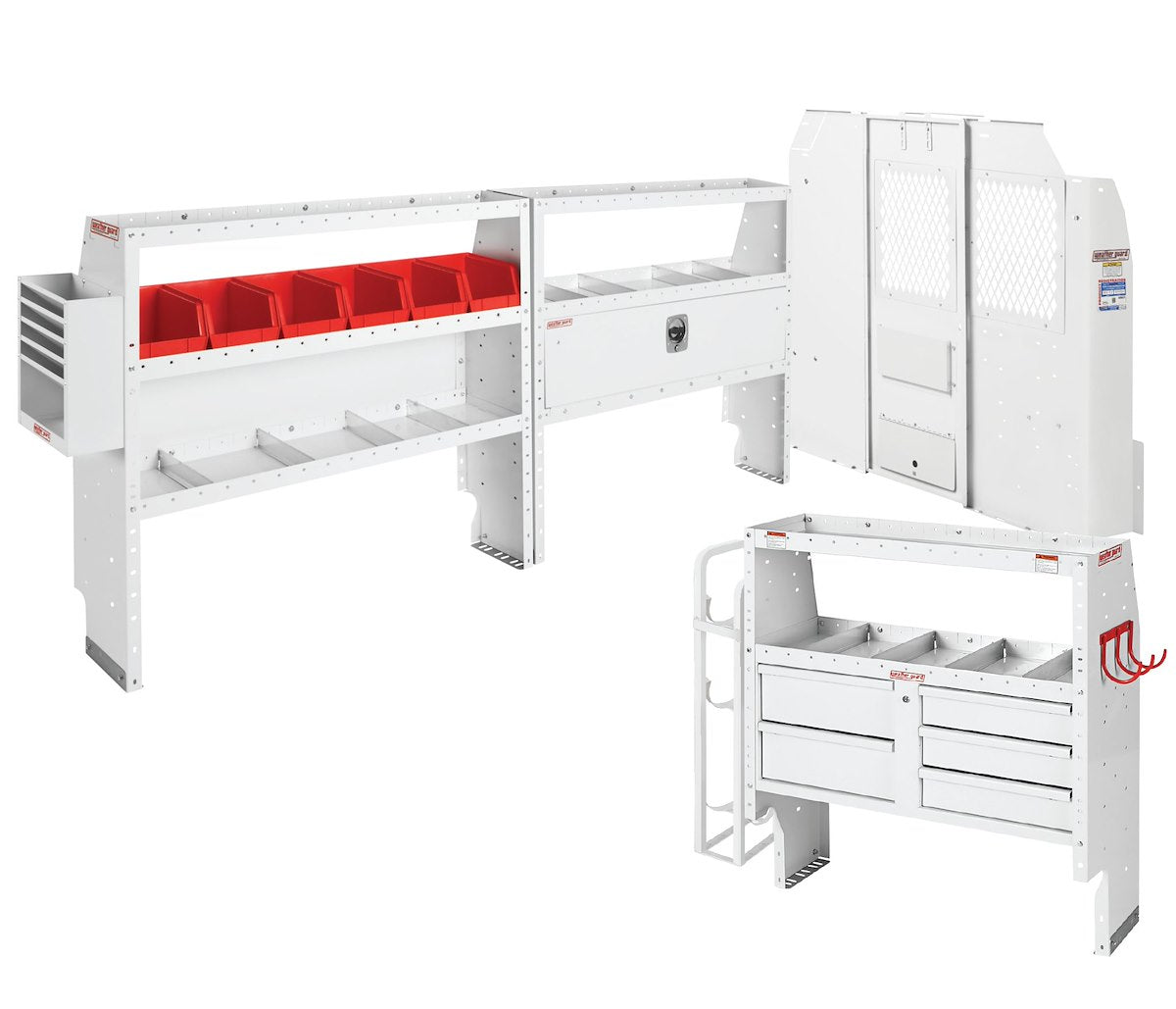 Weather Guard Van Storage System Kit, White - 600-8123L