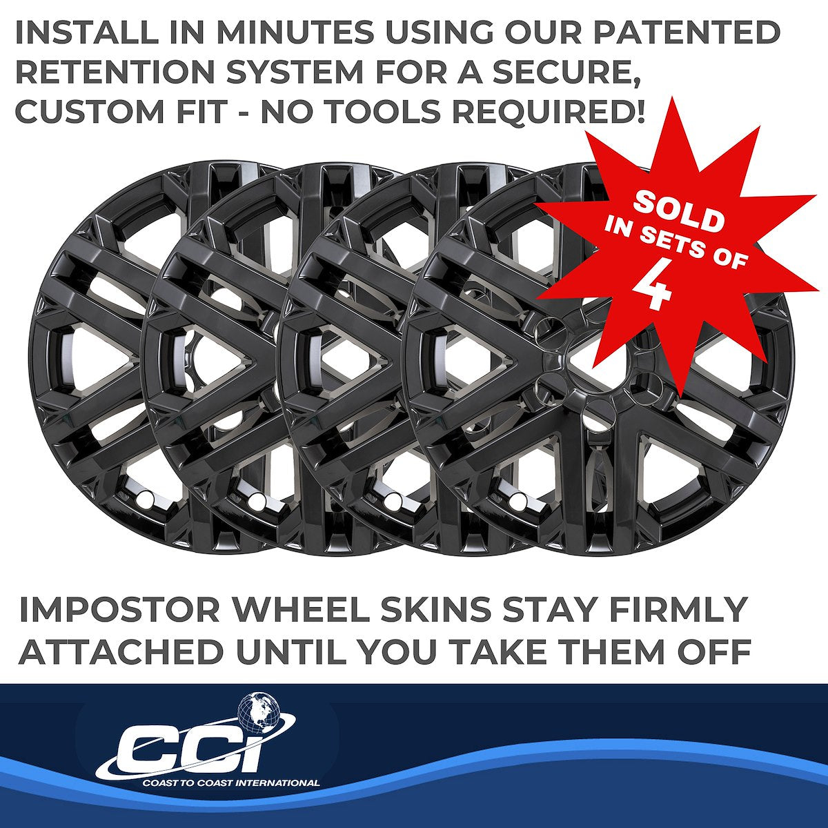 Coast2Coast Wheel Skins & Styled Wheel Covers IWCIMP505BLK product image 5