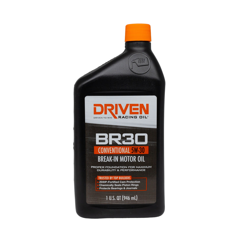 Driven Racing Oil Break-In Oil, BR 30 Series, Use Should Not Exceed 400 Miles, SAE 5W-30 - 01806