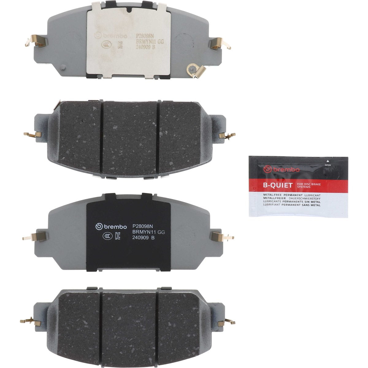Brembo Brake Pad, FMSI Number D2036-8840, Ceramic, Set Of 4 - P28098N