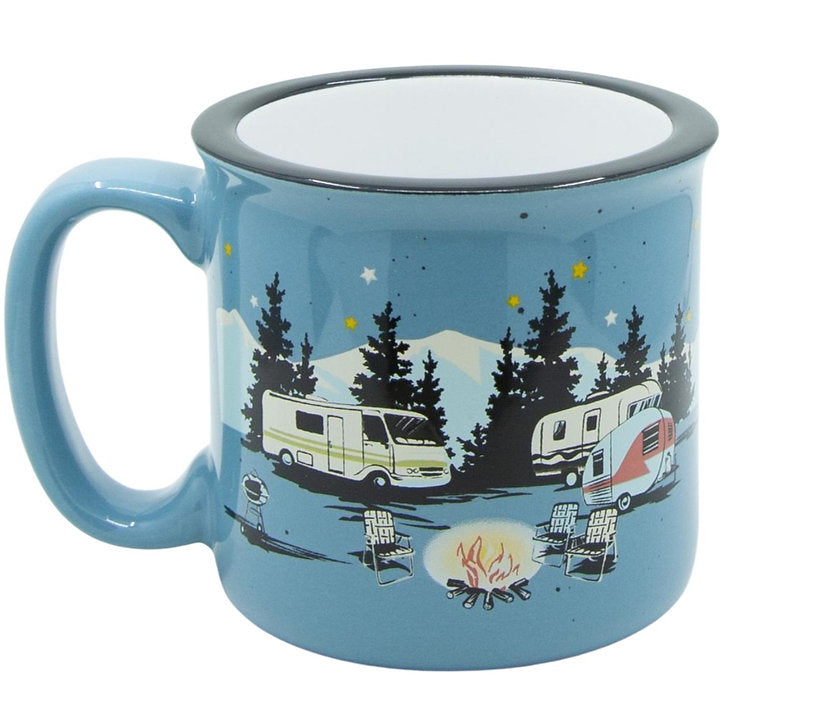 Camp Casual Cup, 15 oz Capacity, Blue, Ceramic - CC-004B