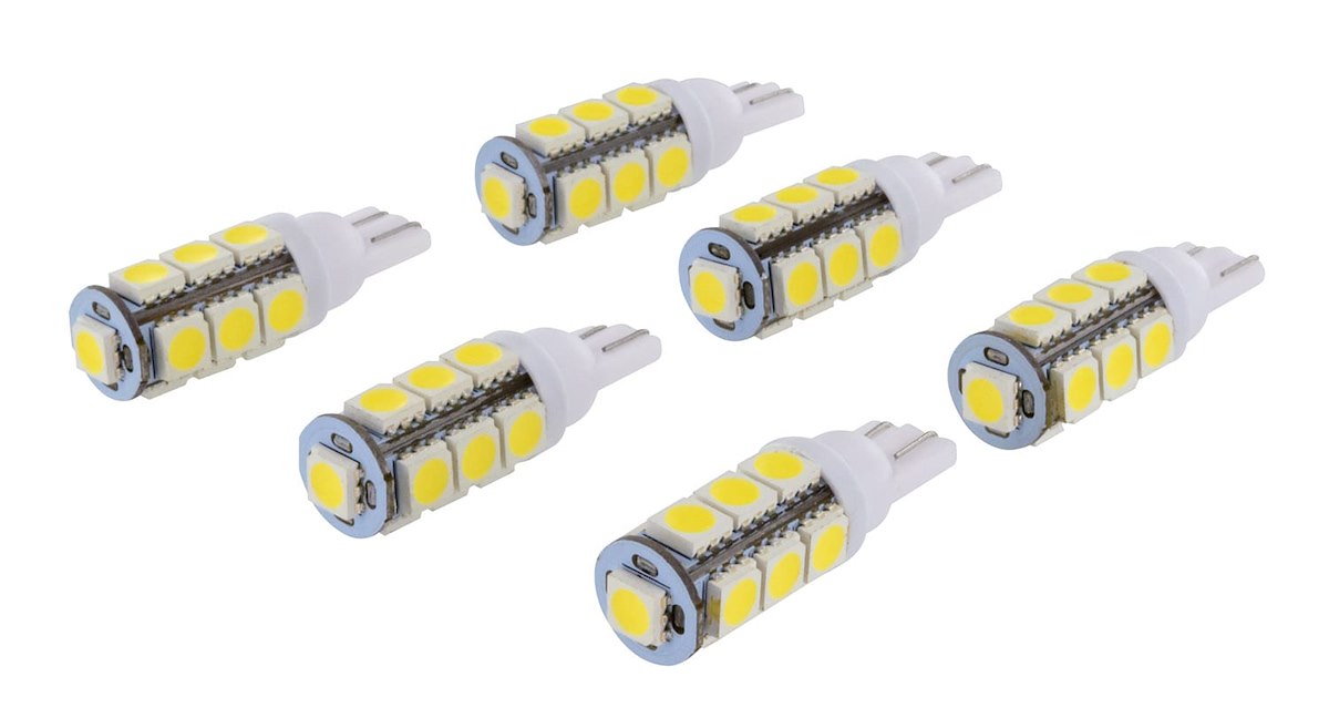 Valterra Multi Purpose Light Bulb - LED, Replacement For 906/921 Bulbs, LED Tower Bulb, Daylight/Bright White, Pack Of 6 - DG726096VP