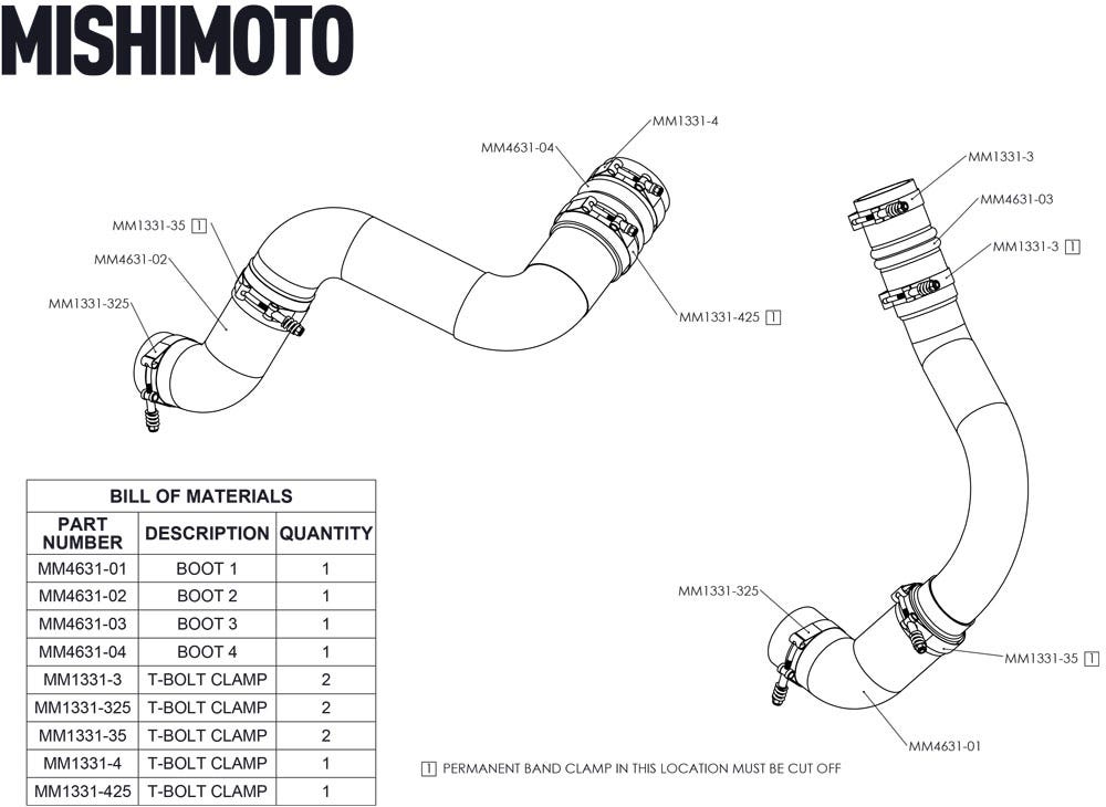 Mishimoto Intercooler Boot Kit MMBK-RAM-19 product image 4