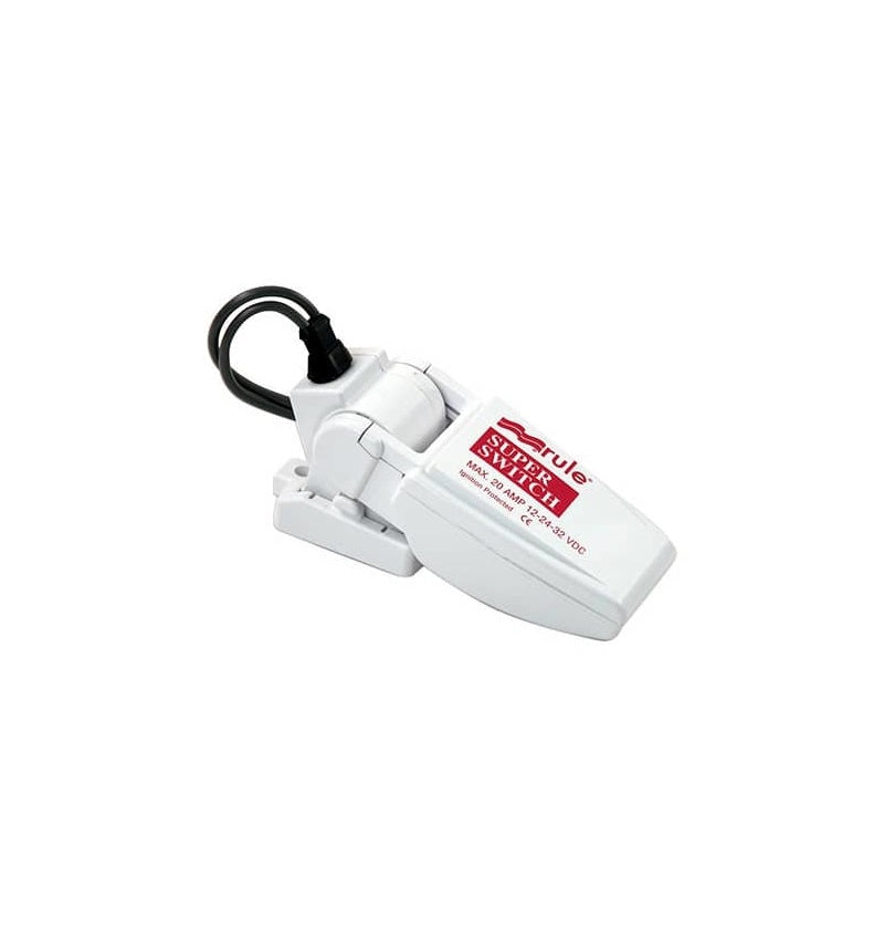 Rule Bilge Pump Switch, 12 To 24 V, With 14 Gauge Blocked Wire/Removable Base - 37A
