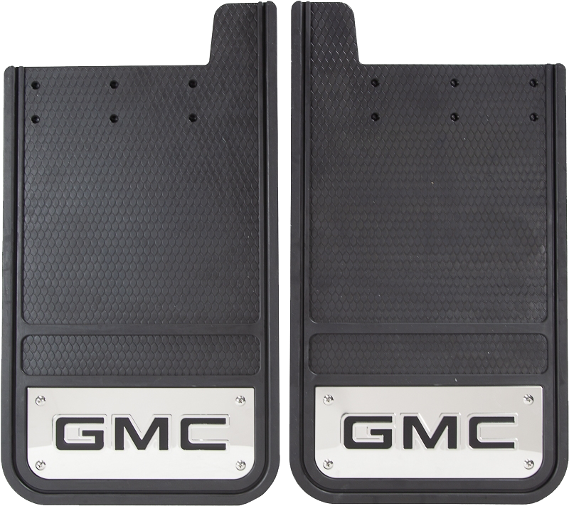Plasticolor Mud Flap, GMC Logo With Stainless Steel Insert, Set Of 2 - 001842R01