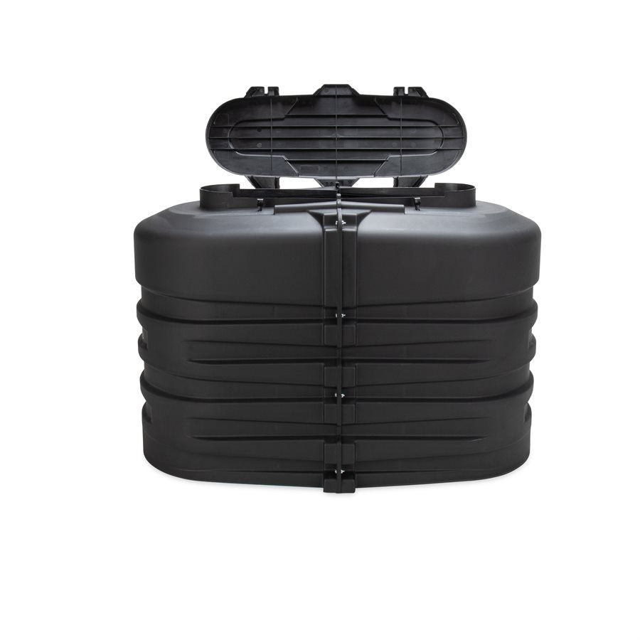 Camco Propane Tank Cover, For Dual 30 lb Tanks While Mounted, Black, 29-1/2 in Width x 26-1/4 in Height x 15-1/2 in Depth - 50512