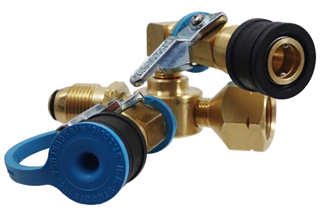 MB Sturgis Propane Adapter Fitting, Brass, With 72 in Length Propane Hose, POL x 1/4 in Male Plug Ends - 103539-MBS