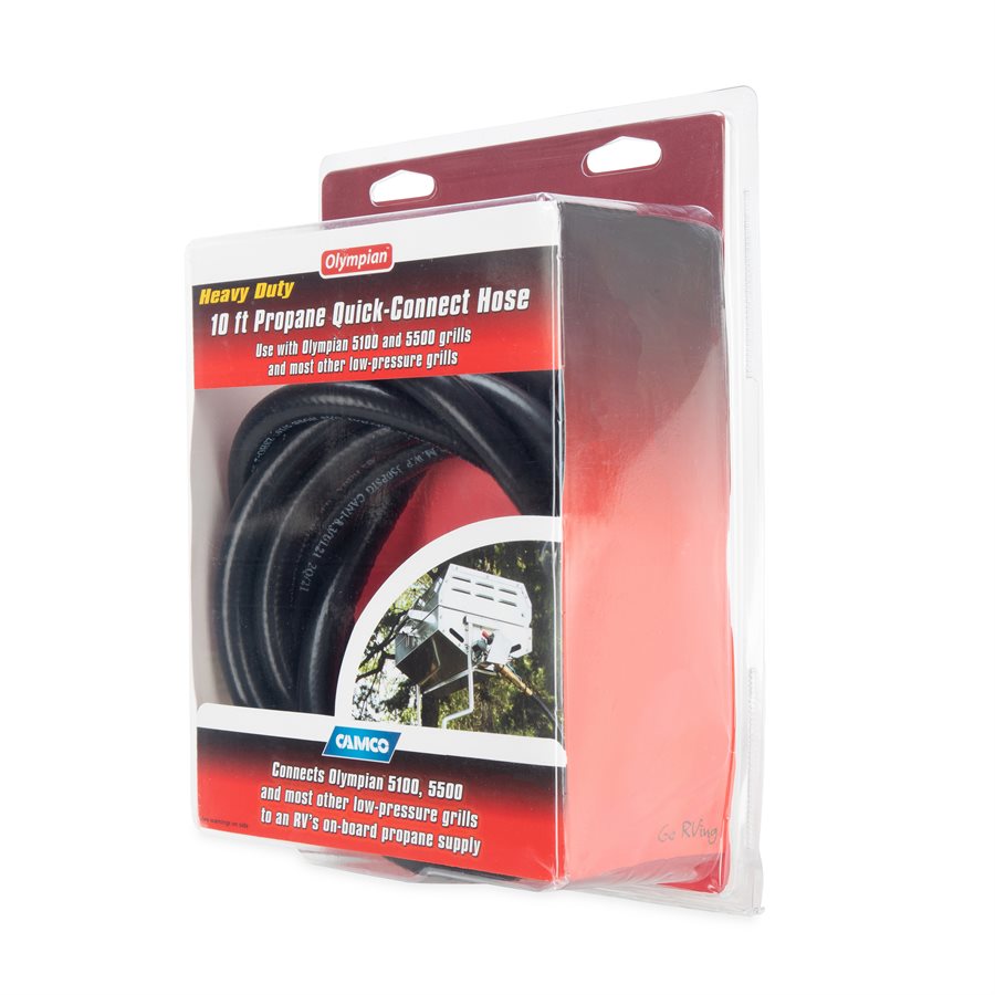 Camco Propane Hose, Replacement Hose For 5500 SS RV Grill, 10 ft Length - 57282