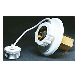Aqua Pro Fresh Water Inlet, 1/2 in Female Pipe Thread Inside Connection, 1-1/4 in Diameter Cutout Size, 3 in Outside Diameter - 27884