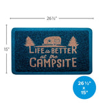 Camco Door Mat, Blue, 29 in Width x 17-1/4 in Length - 53201