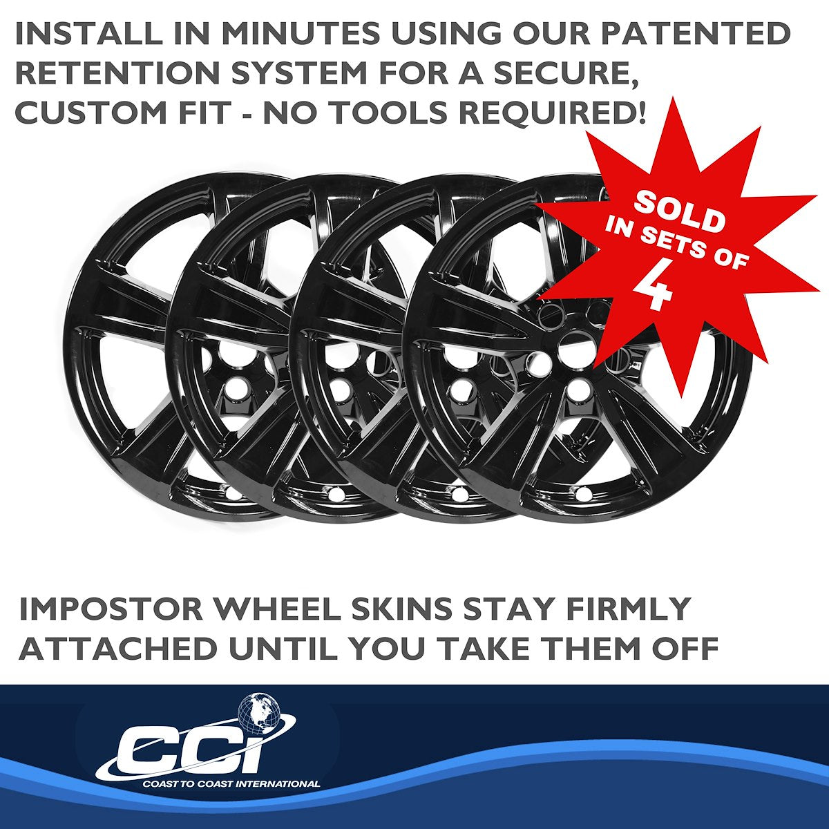 Coast2Coast Wheel Skins & Styled Wheel Covers IMP474BLK product image 4