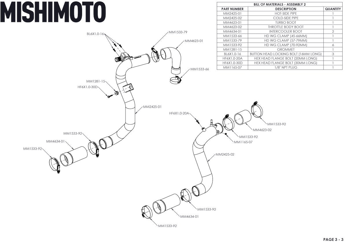 Mishimoto Intercooler Kit MMINT-BR23-21HKSLP product image 12