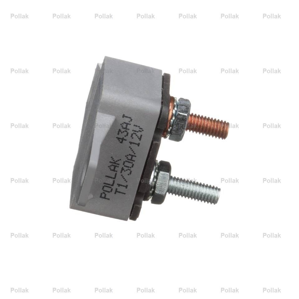 Pollak Circuit Breaker, 30 amp/12 V DC, With 90 Mounting Bracket - 54-230PL