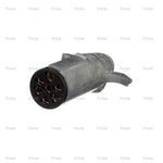Pollak Trailer Wiring Connector, 7-Way Round Plug Side, 6 To 28 V, 40 amp - 11-700