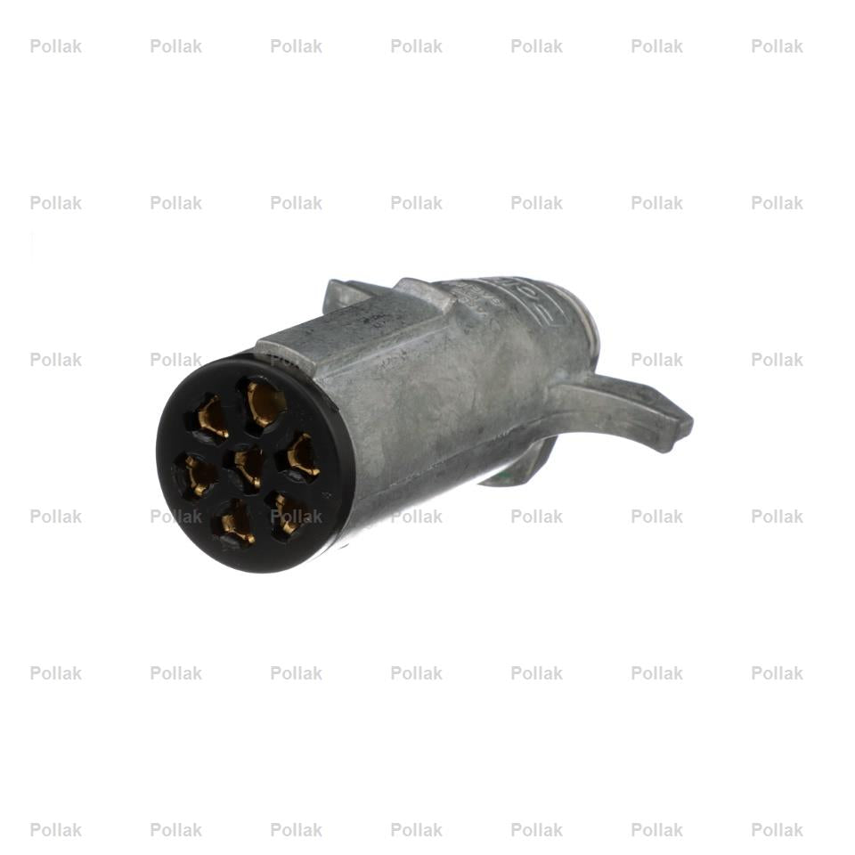 Pollak Trailer Wiring Connector, 7-Way Round Plug Side, 6 To 28 V, 40 amp - 11-700