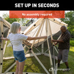 Lippert Portable Canopy, 92-1/2 in Height x 143-3/4 in Diameter, 107 Square ft Space For 4 To 6 People, 11 Millimeter Fiberglass Poles - 2021123289