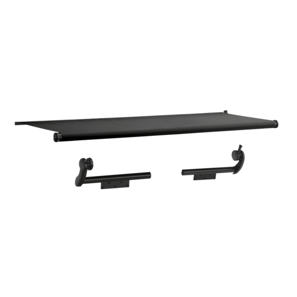 Dometic Awning, 144 in Length, Black, Black Vinyl Weathershield - 9630002091