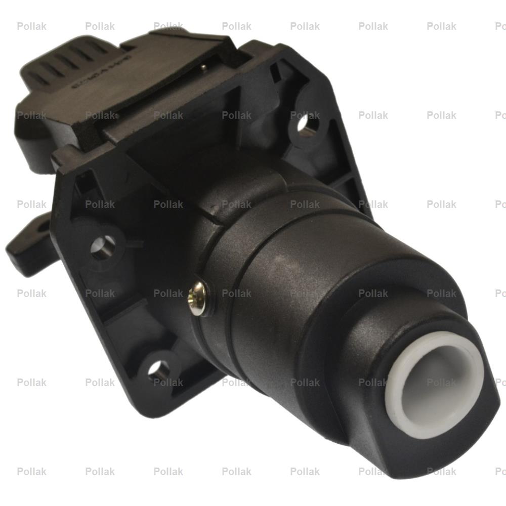 Pollak Trailer Wiring Connector, 7 Pole Connector, Black - 12-705E