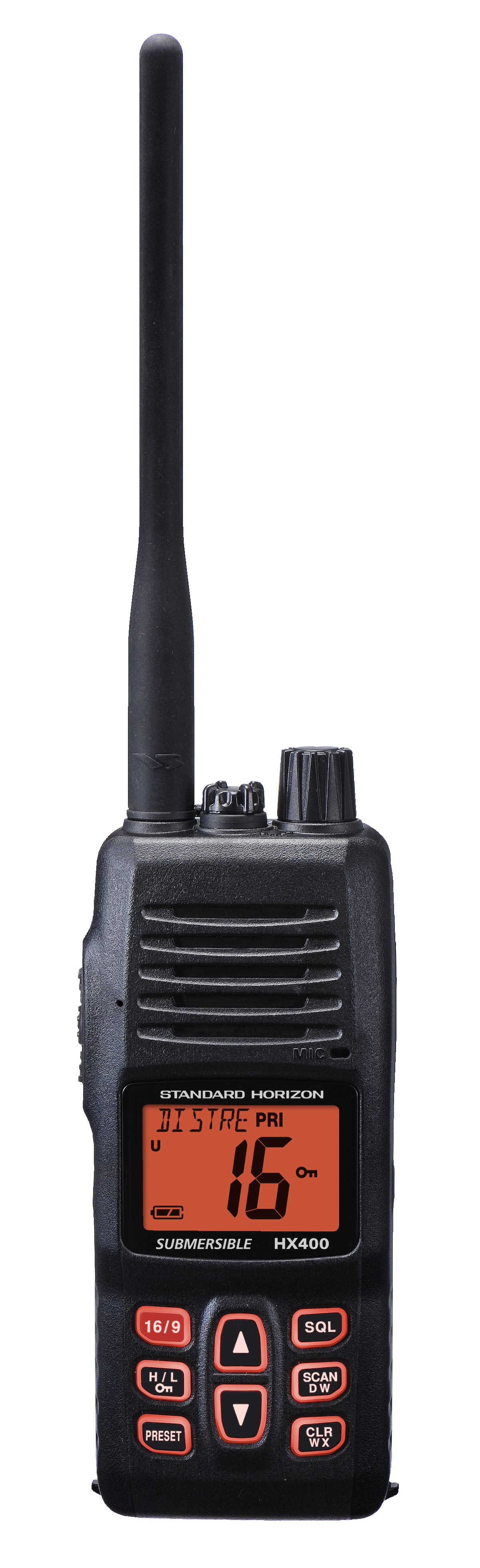 Standard Horizon VHF Radio, HX400, 5/1 Watts, Black - HX400