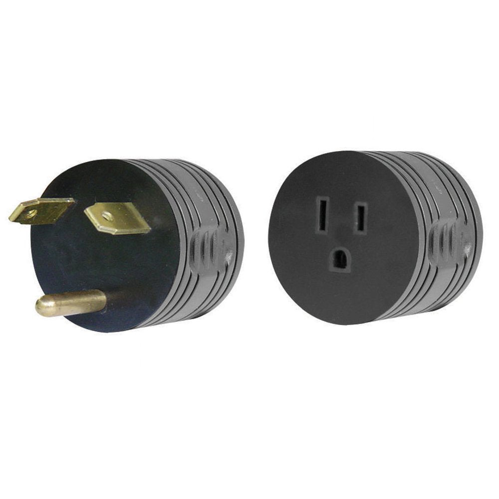AP Products Power Cord Adapter, 30 amp Plug And 5-15R Receptacle, Black - 16-00501