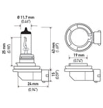 HELLA Headlight Bulb, H11, 55 Watt, 12 V - H11
