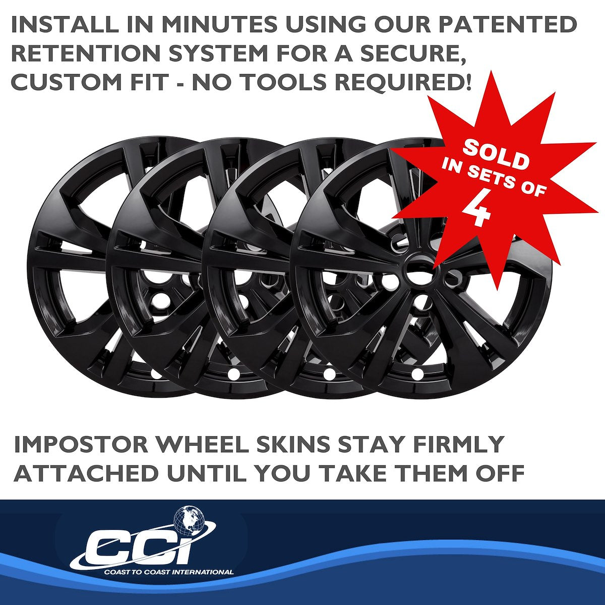 Coast2Coast Wheel Skins & Styled Wheel Covers IWCIMP487BLK product image 5