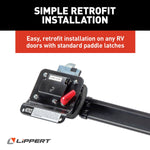 Lippert Entry Door Handle Extension, Black, Aluminum And Steel, 20 in Length x 4 in Width - 2022301969