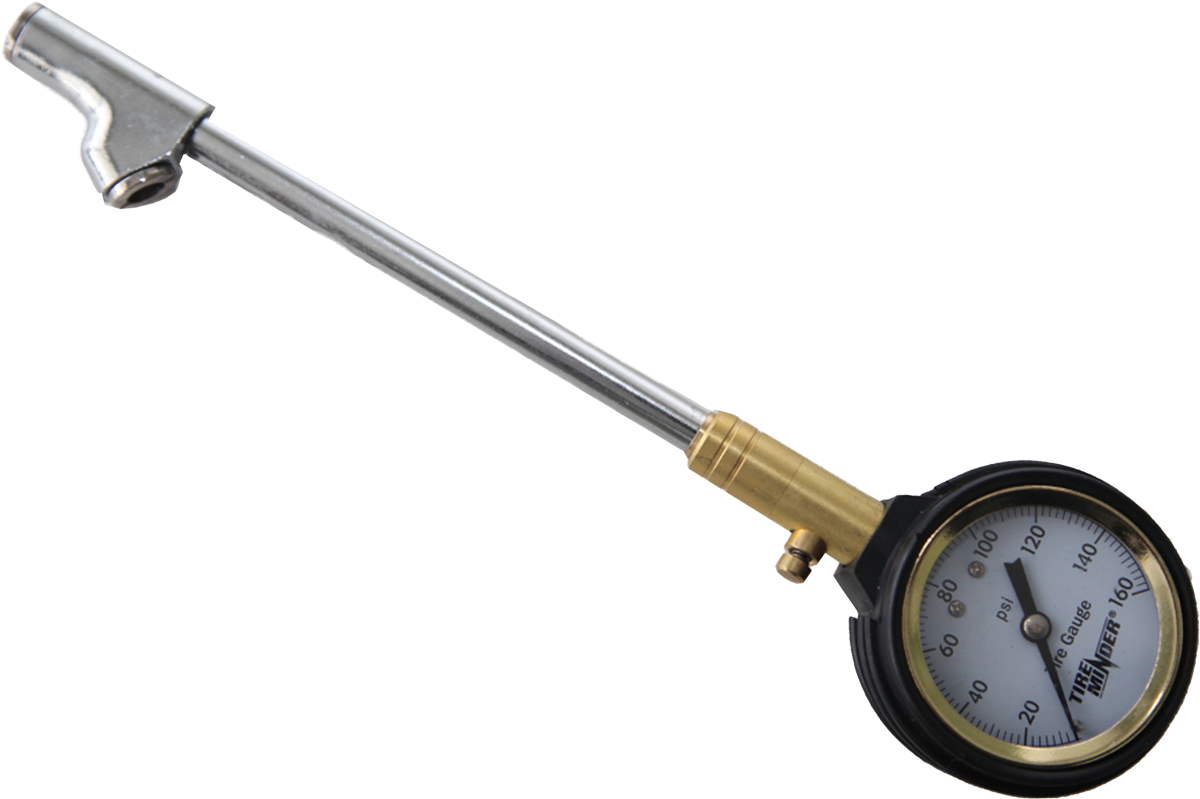Minder Research Tire Pressure Gauge, 10 in Stick Style With Dual Head, 5-160 lb Per Square in (PSI) - TM22288VP