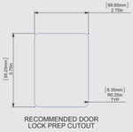 Creative Products Entry Door Handle, White Powder Coat - TTL-43610AL-9009-1PK