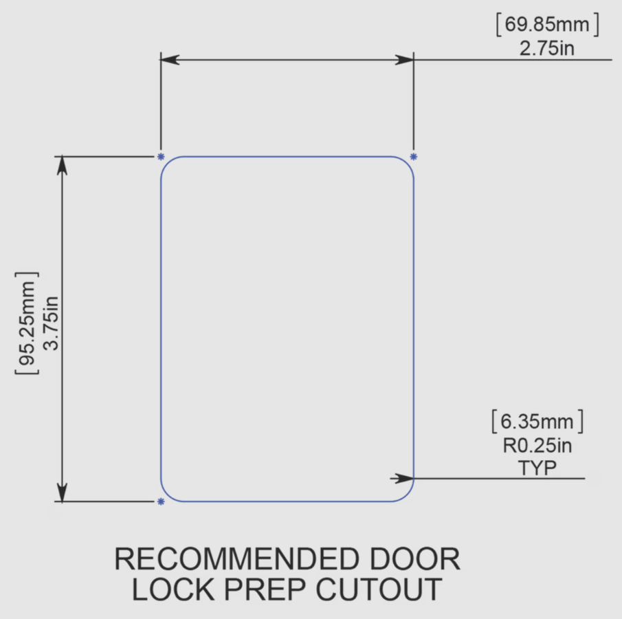 Creative Products Entry Door Handle, White Powder Coat - TTL-43610AL-9009-1PK