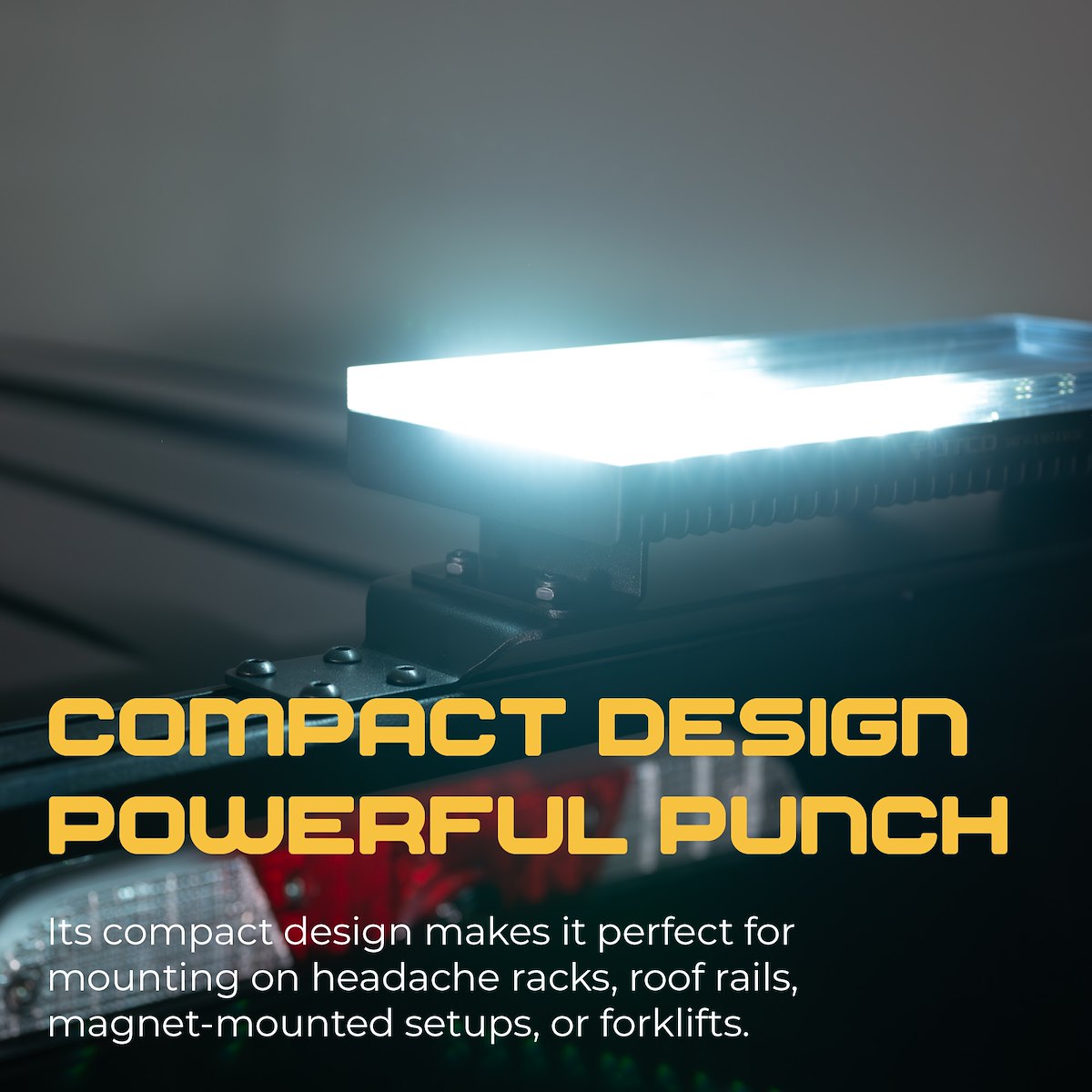 Putco Warning Light, 12 in Length x 4 in Width, LED Strobe, Dual Zone Amber And White - 960112