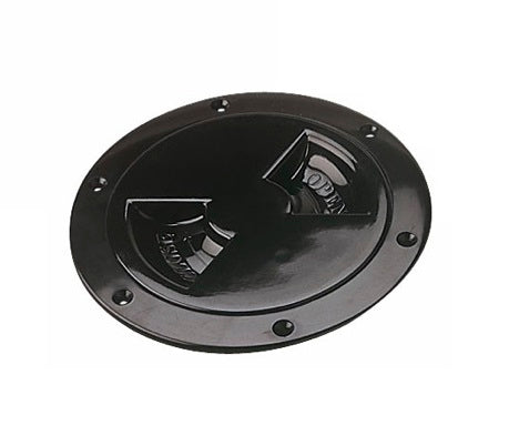 Sea Dog Boat Deck Plate, 6-3/4 in Diameter, Black - 337155-1