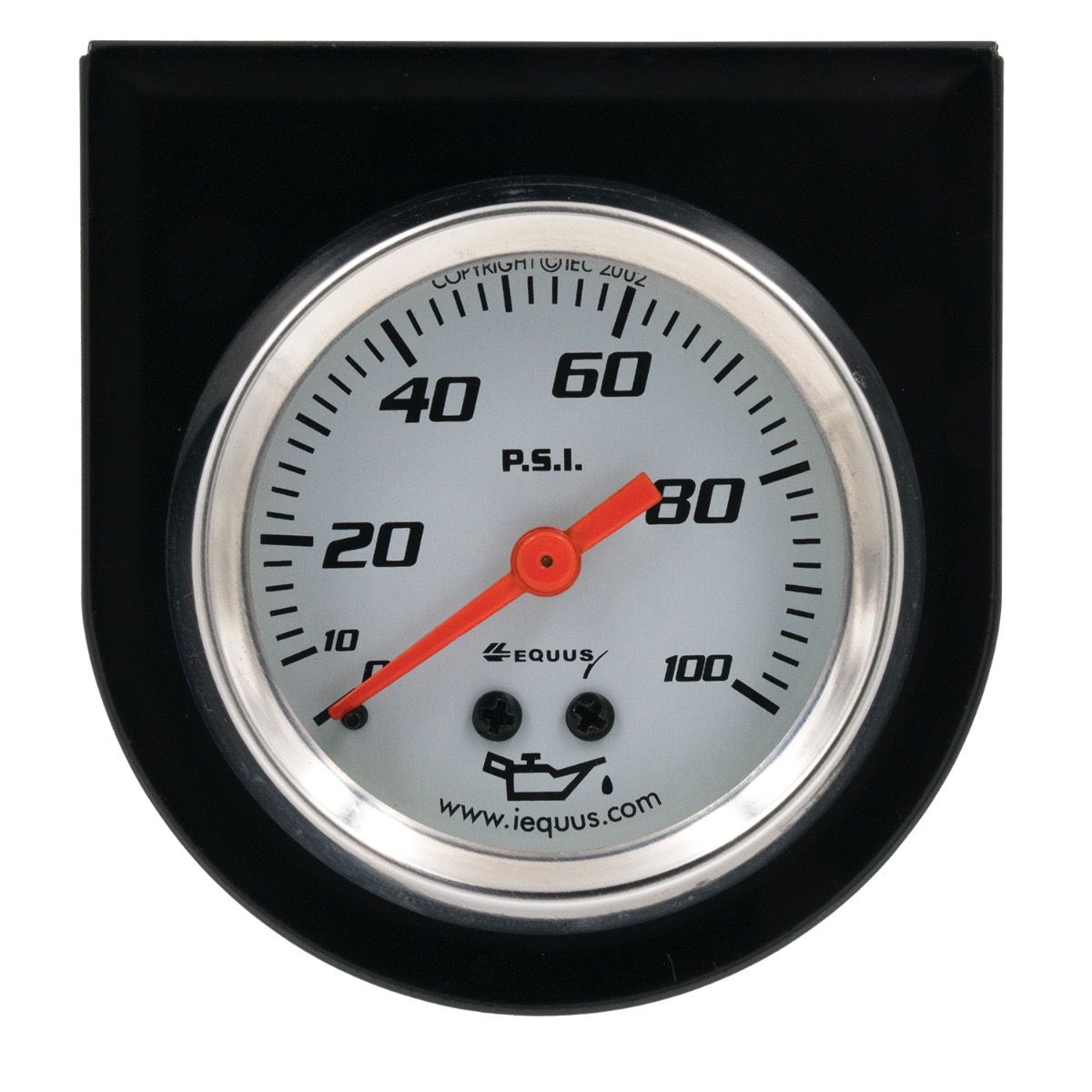 Equus Gauges Gauge Oil Pressure, PD5000, 2 in, 0-100 PSI - E5244