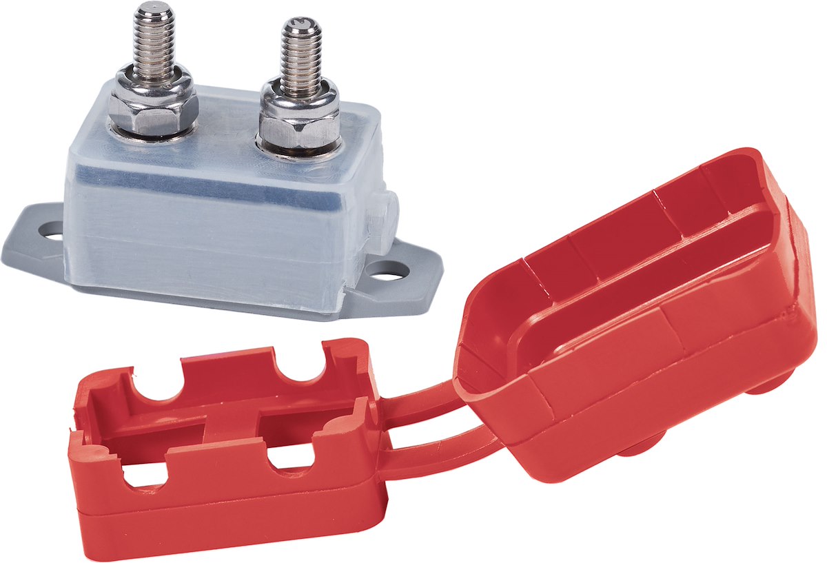 Blue Sea Circuit Breaker, 20 amp/28 V DC, No 10-32 Screw Terminal - 7153-BSS