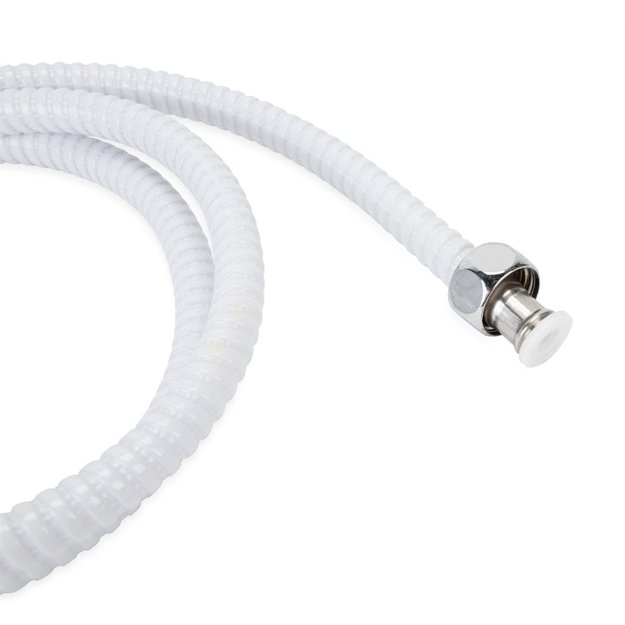 Camco Shower Head Hose, 60 in Length, Fits Standard 1/2 in Shower Arm, White - 43717